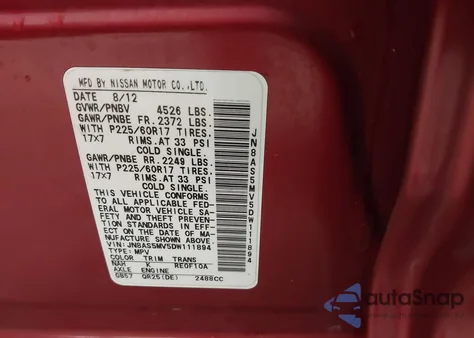 2013 Nissan Rogue Sv from USA, damaged, VIN JN8AS5MV5DW111894